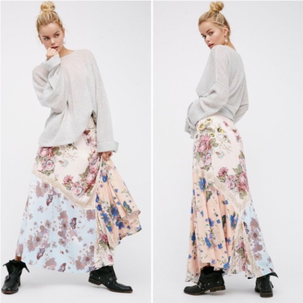 Free People Pink Maxi Skirt Size 2